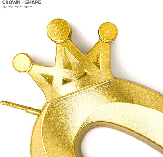 Number 0 Crown Designed Birthday Candle - Image 9