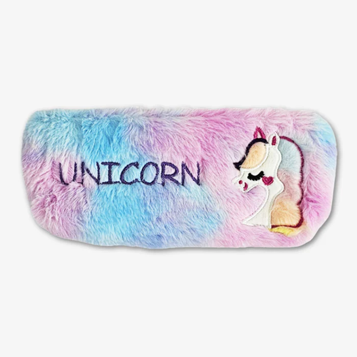 Plush Unicorn Fur Pencil Pouch - 1Pc - Image 7