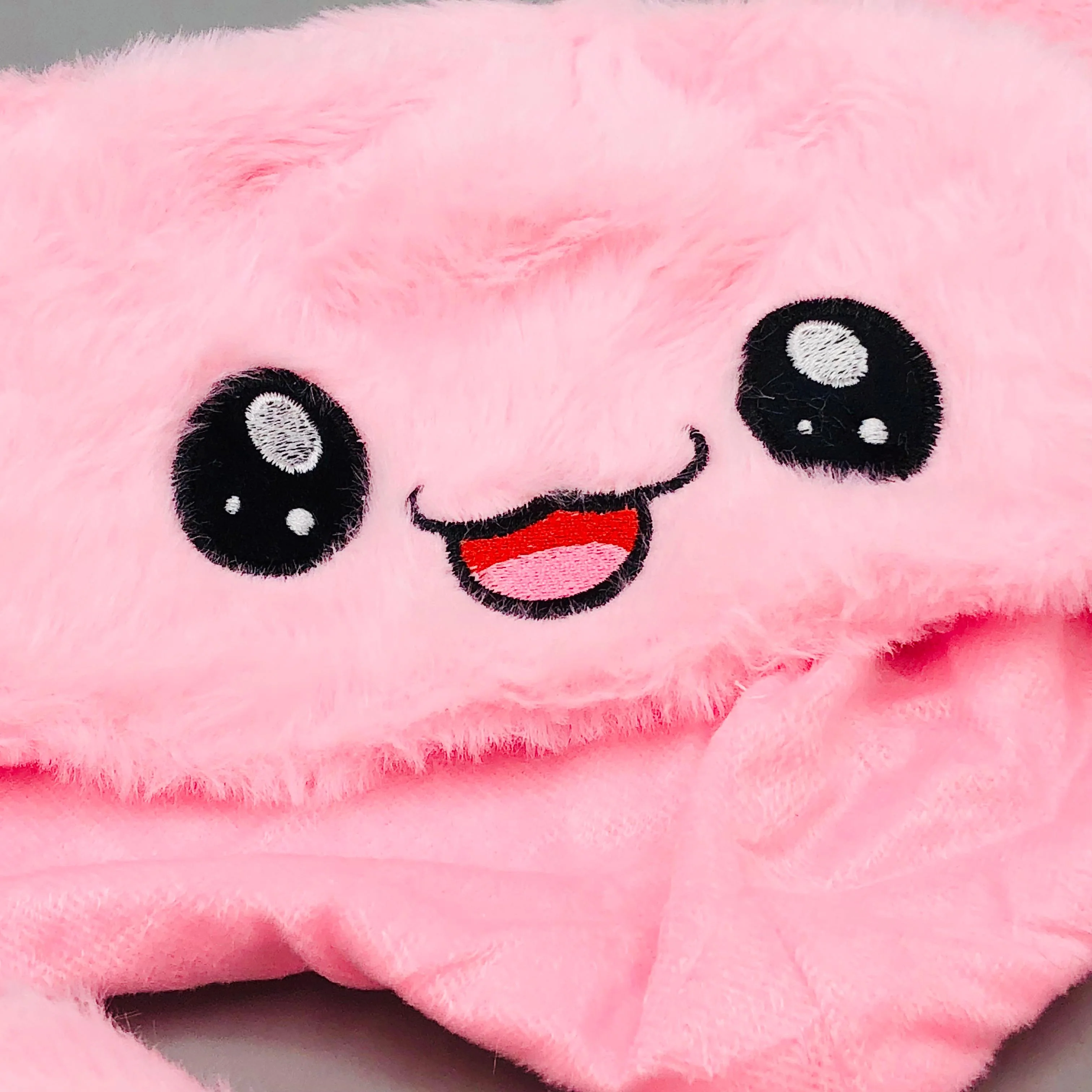 Premium Kids Bunny Luminous Glowing Lights Ear Flaps Cap - Pink - Image 3
