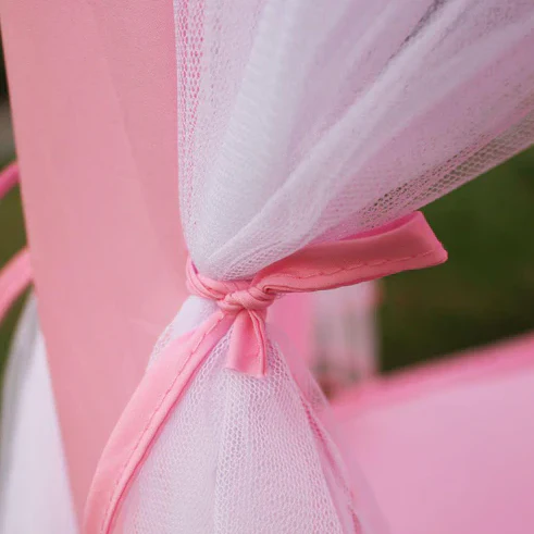 Princess Castle Play Tent House With Fairy Lights - Pink - Image 10