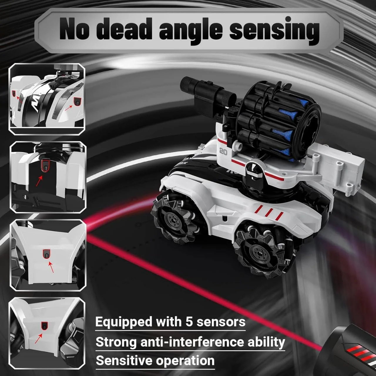 RC Laser Control Multi-functional Bubble & Soft Bullet Shooting Tank - Image 9