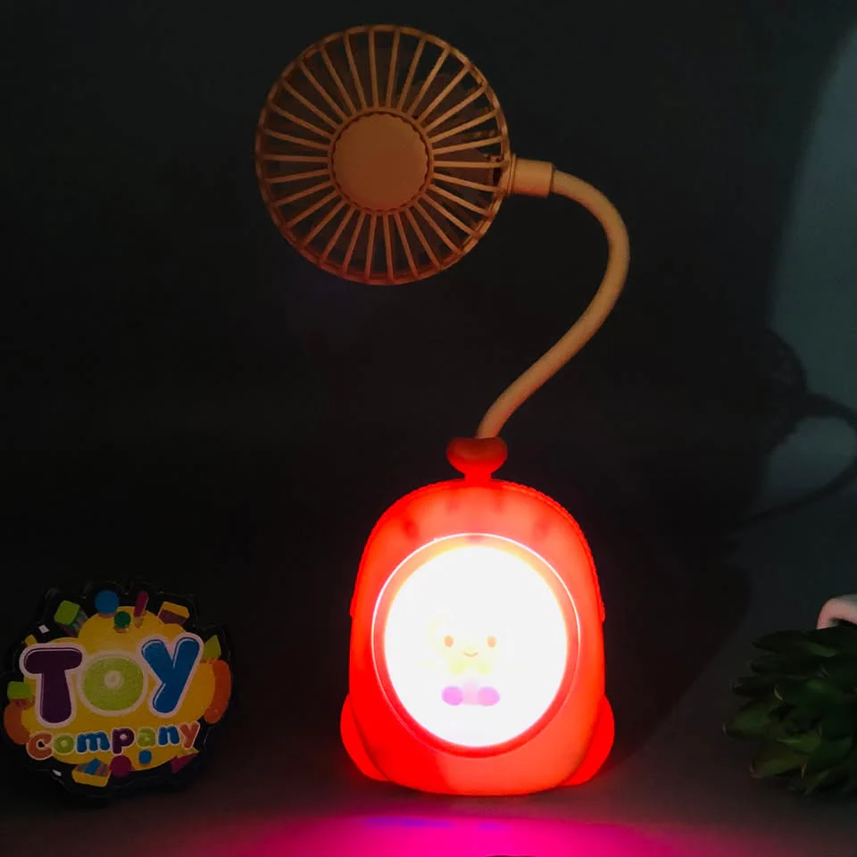 Rechargeable Cartoon Design Flexible Lamp Fan - Assortment - Image 6