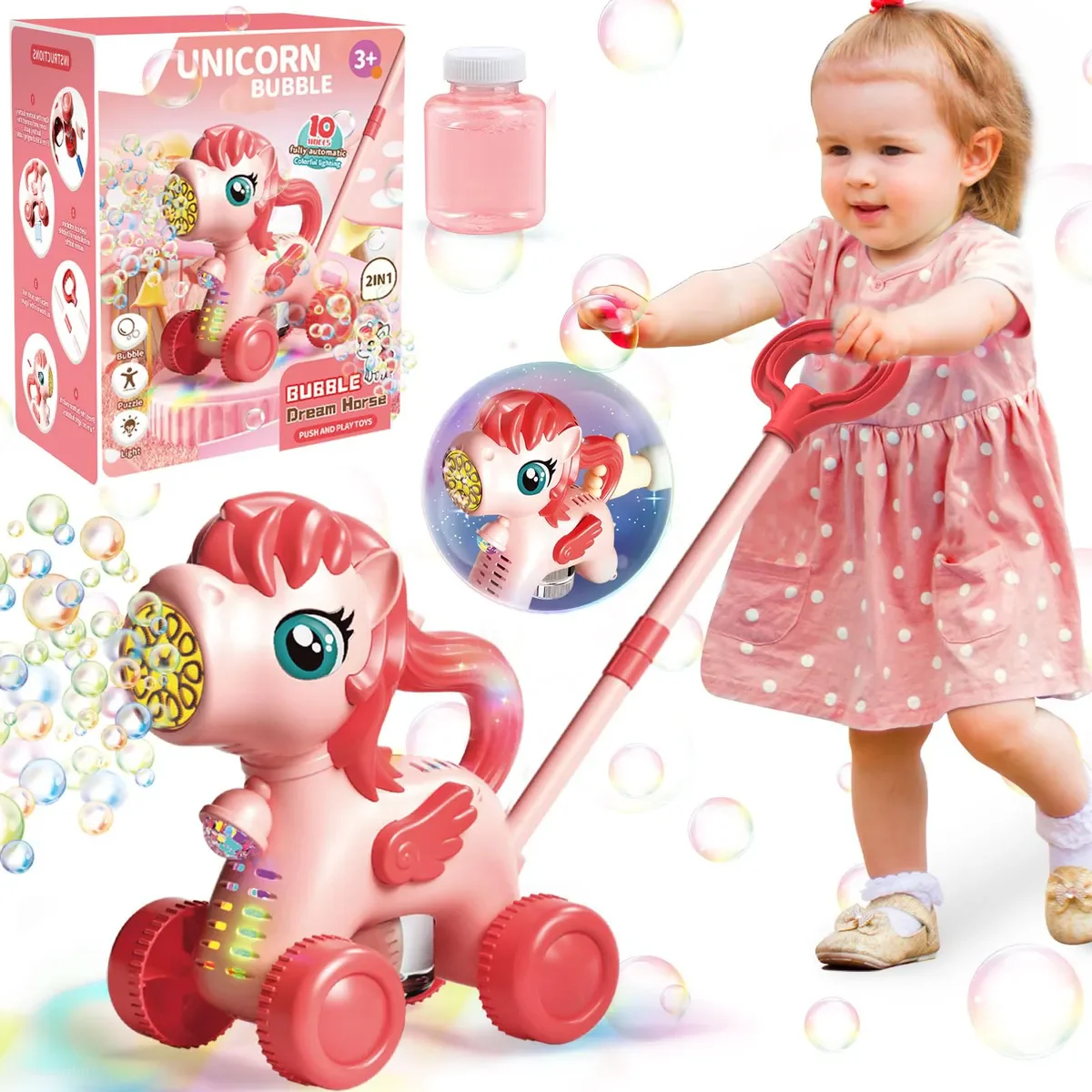 Rechargeable Cute Unicorn Bubble Machine - Image 5