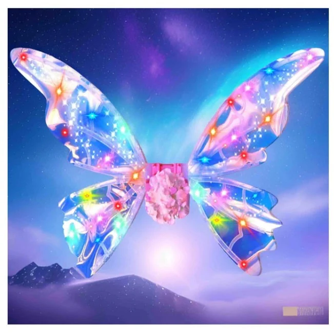Rechargeable Faerie Wings With Light & Music - Image 4