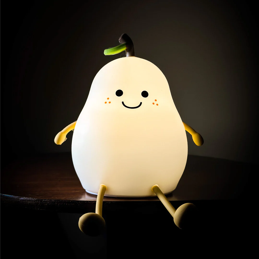 Rechargeable & Touchable Cute Pear Shape Silicon Table Lamp - Image 9