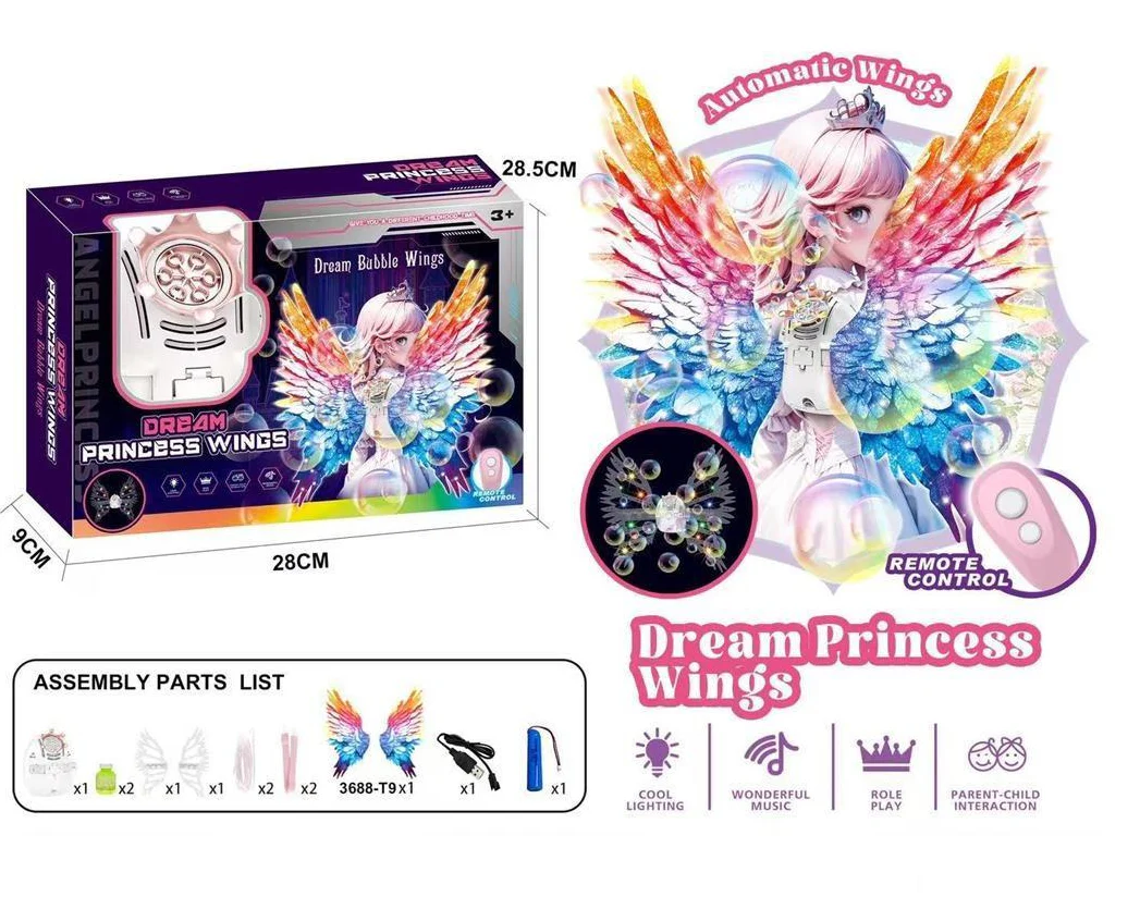 Remote Control Dream Fairy Wings With Colorful Bubbles - Image 5
