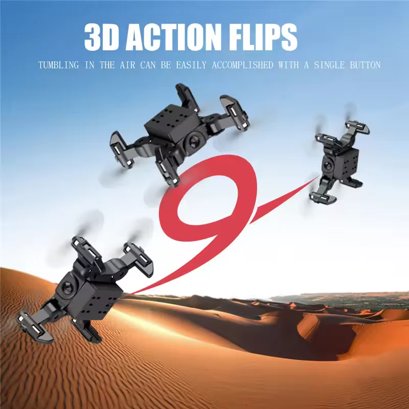 Remote Control Mini Pocket Drone With Light - Image 3