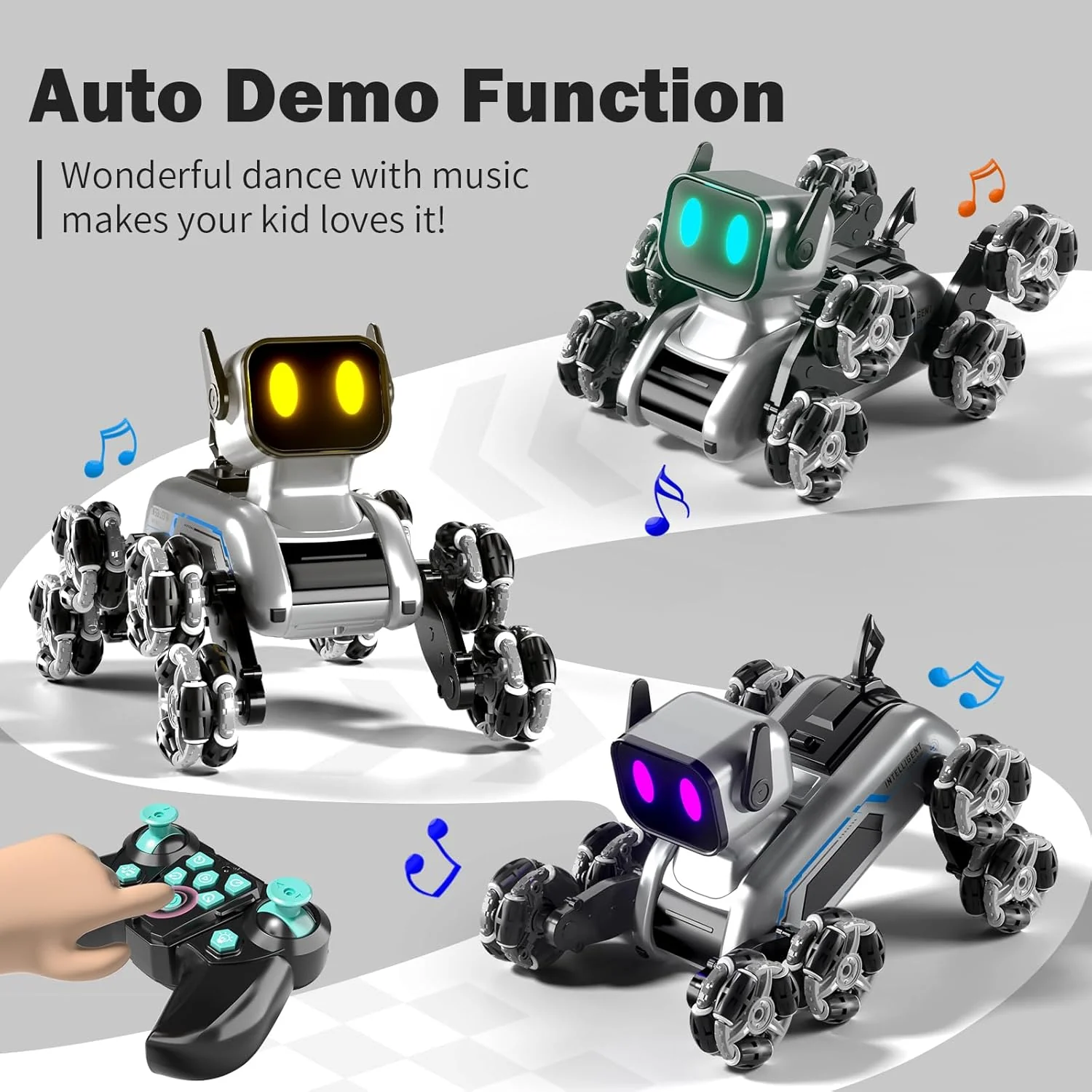 Remote & Watch Control Stunt Spray Robot Dog - Image 3