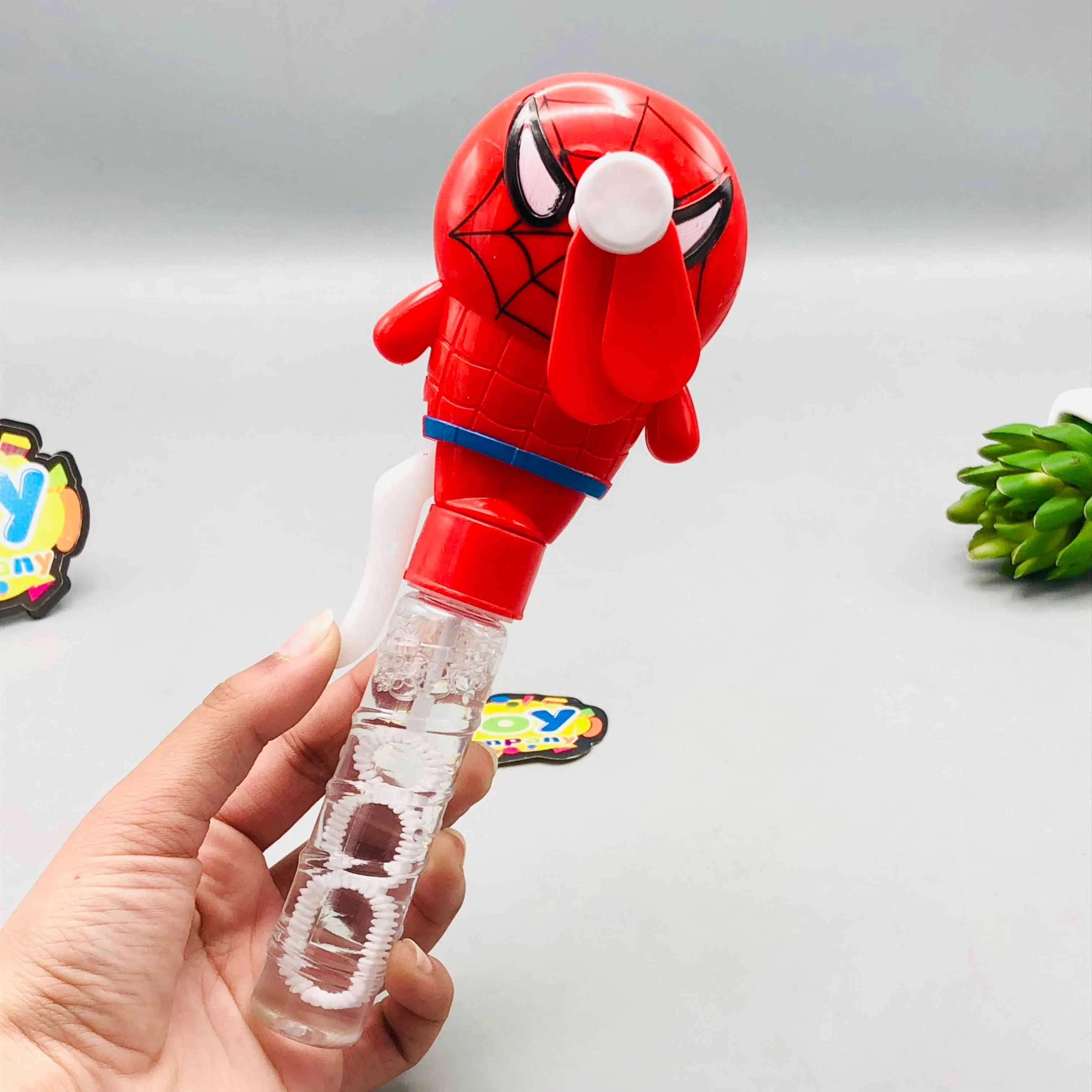 Spiderman Hand Press Fan & Bubble Stick - 1Pc - Image 5
