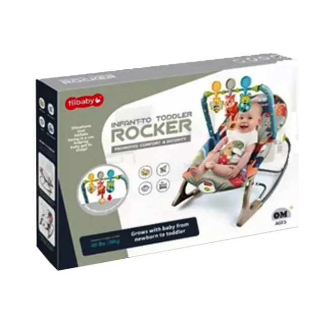 Squirrel Infant To Toddler Baby Musical Rocker - Image 4