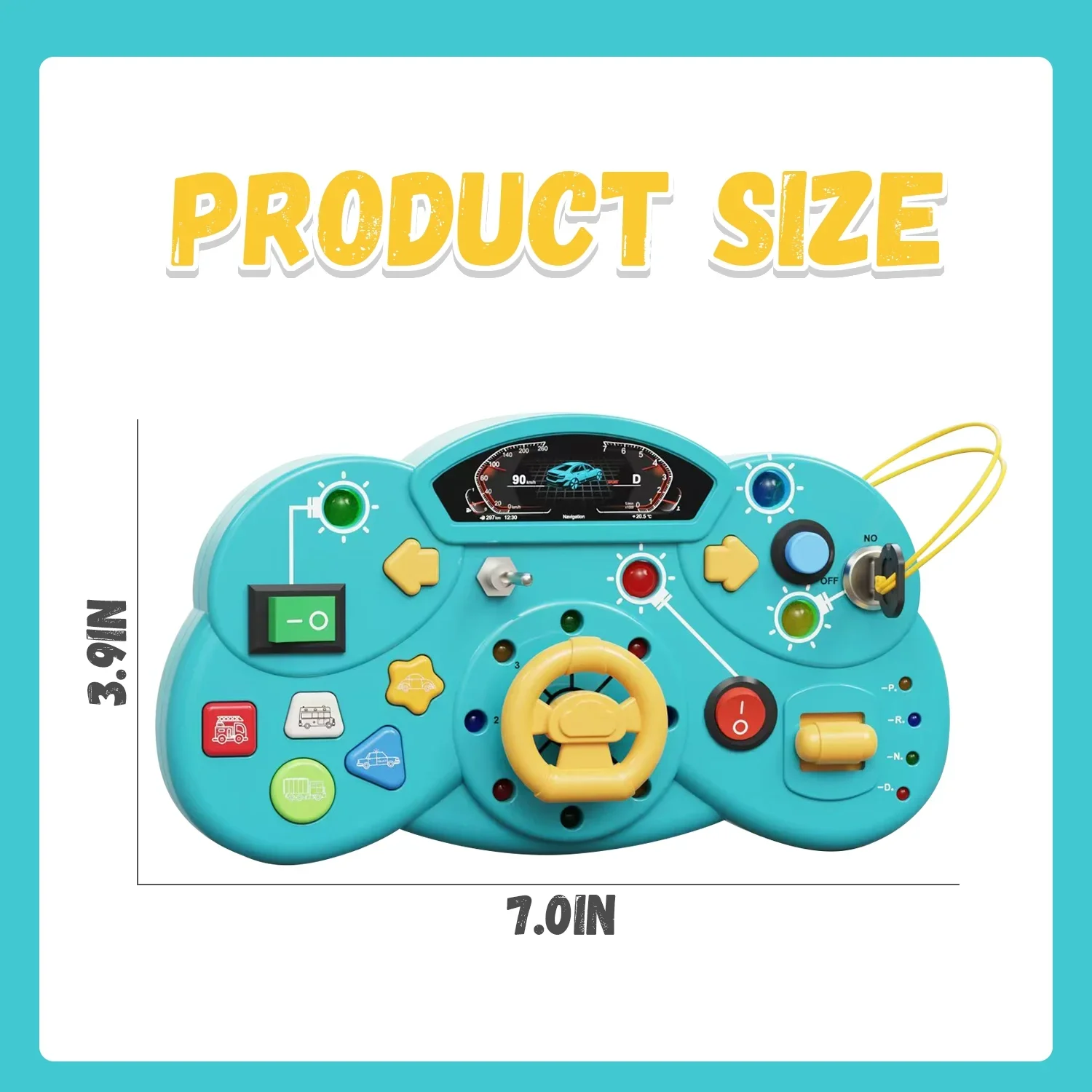 Toddlers Mini Steering Wheel With Colorful Lights - Image 5