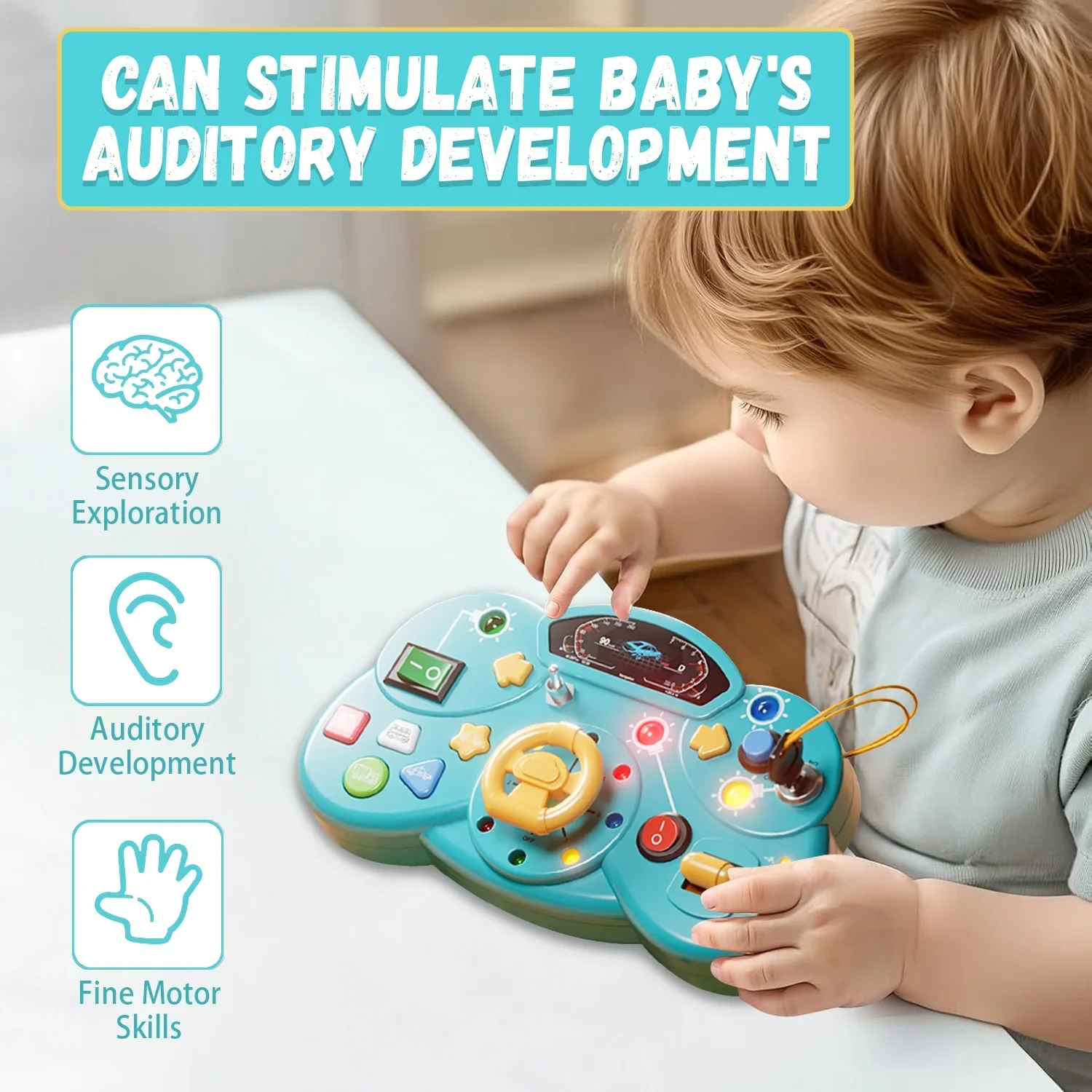 Toddlers Mini Steering Wheel With Colorful Lights - Image 7