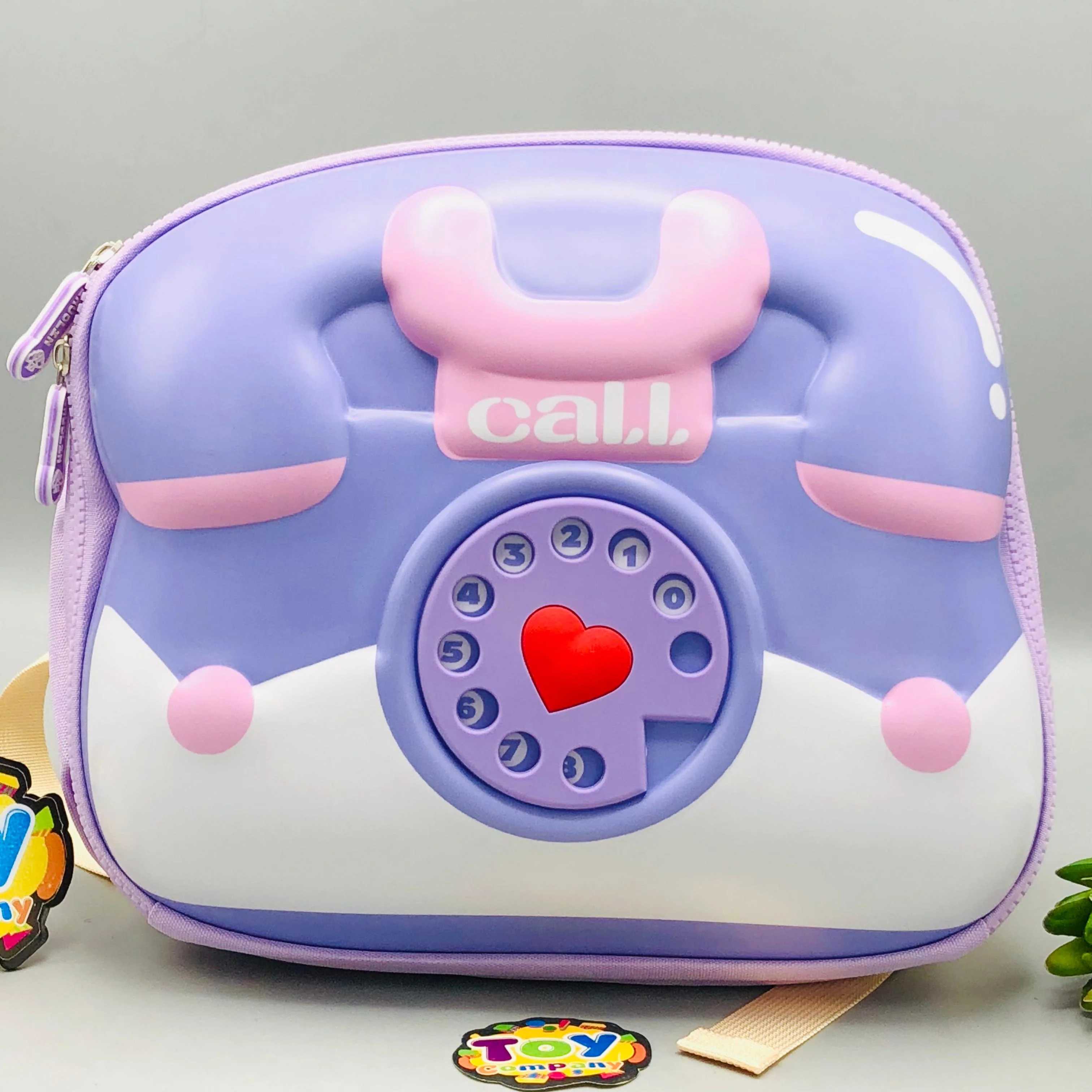 Vintage Telephone 3D Shell Kids Picnic Backpack - Image 2