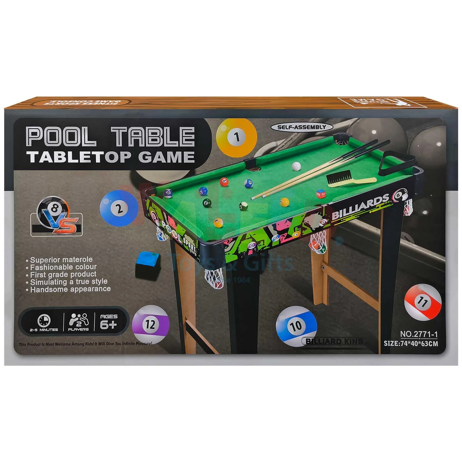 Wooden Football Game Pool Table - Image 3