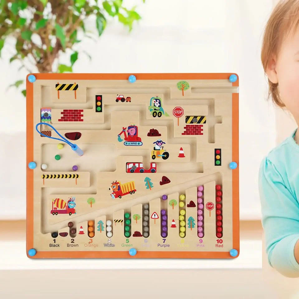Wooden Magnetic Color Sorting Counter Board - Image 5