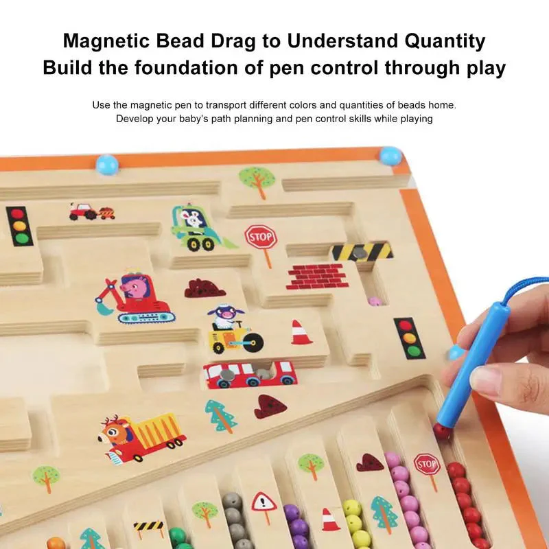 Wooden Magnetic Color Sorting Counter Board - Image 6