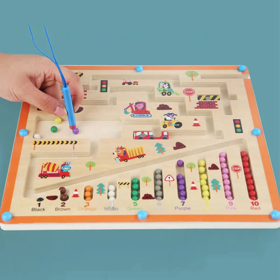 Wooden Magnetic Color Sorting Counter Board - Image 8