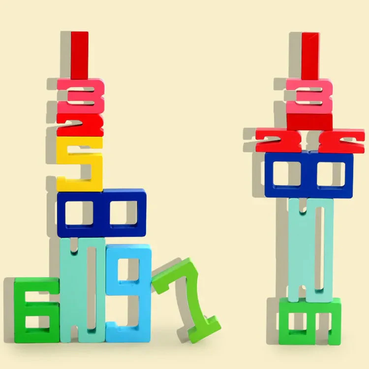 Wooden Montessori Number Blocks For Stacking & Balance - Image 5