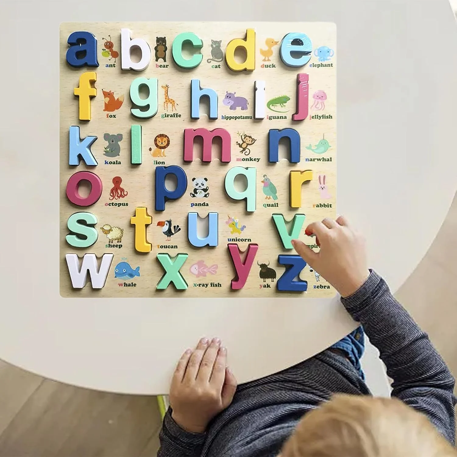Wooden Small Letters a-z With Shapes Board - Image 3
