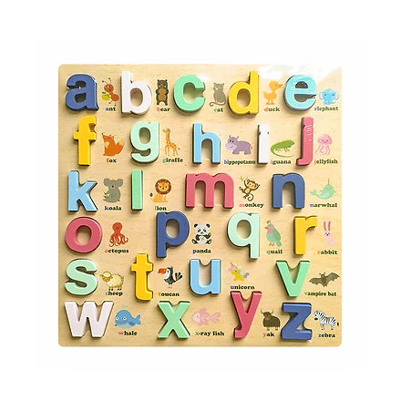 Wooden Small Letters a-z With Shapes Board - Image 4